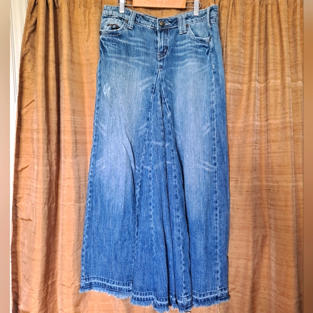 Size 7 Maxiskirt 30" Waist jean denim skirt floor length
